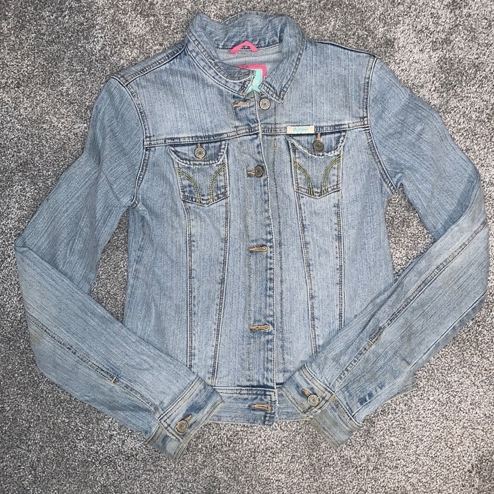 Hollister light denim jacket with pockets